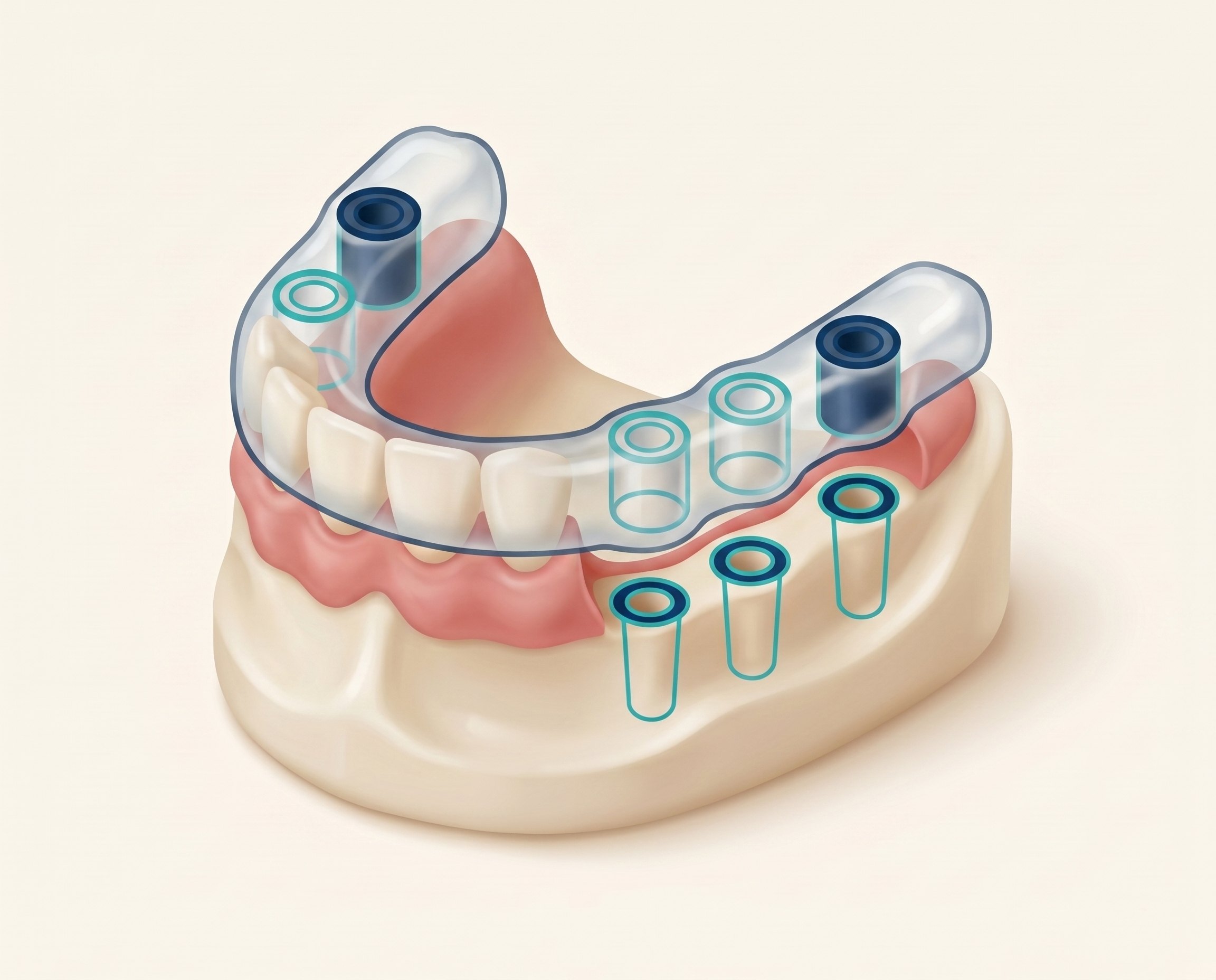 Illustration of a surgical plan with a 3D-printed guide