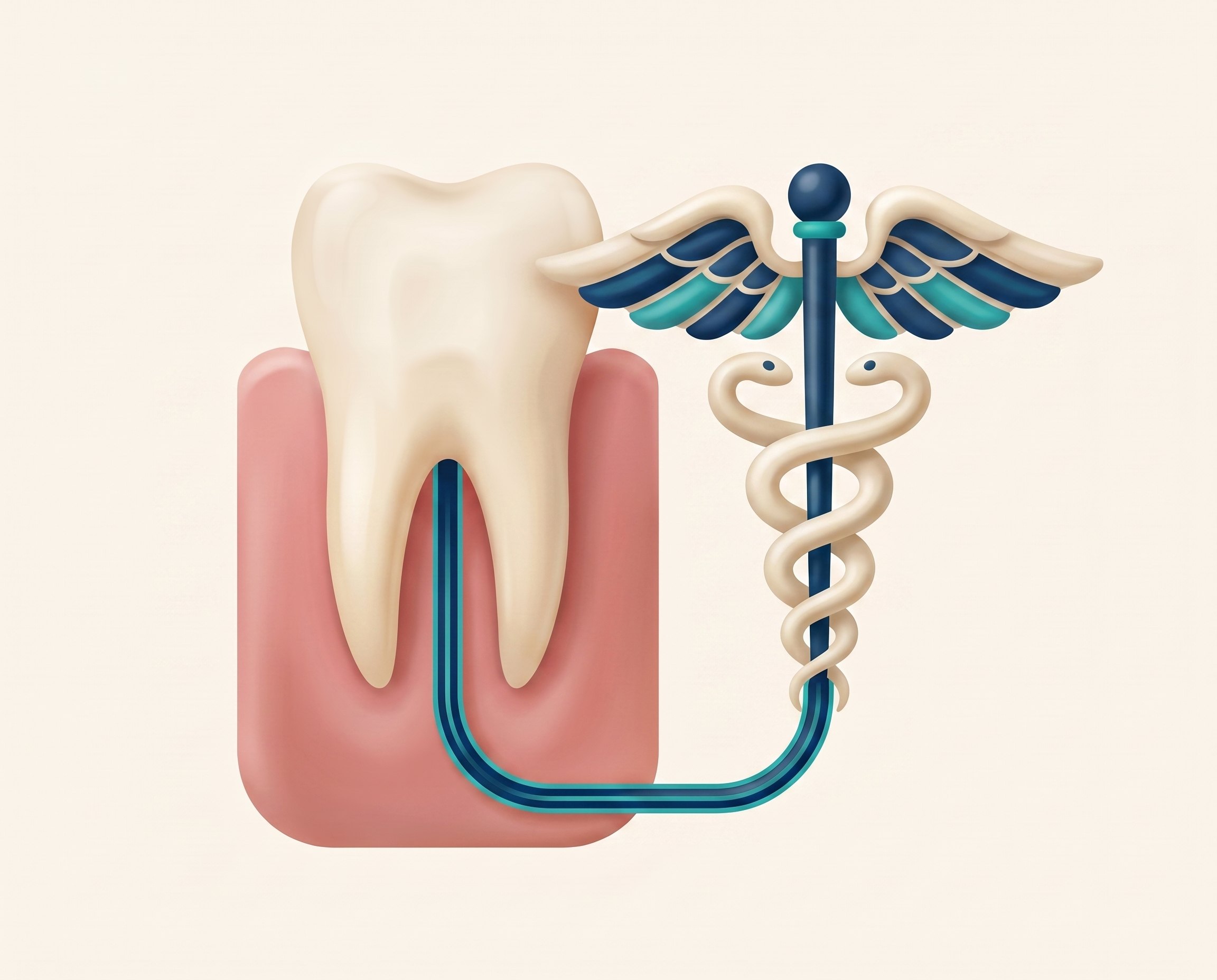 Illustration of coordinated care between dentist and physician